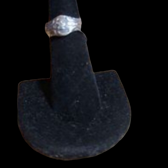 Boho Tea Spoon Ring Hand Forged Size 4.5 - Picture 3 of 4